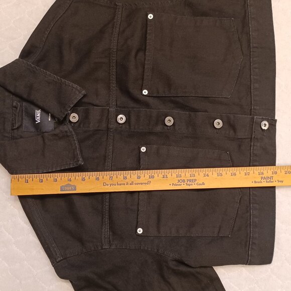 Vans Girl's Medium Jean Jacket Raynes Crop Trucker Black VN000G8SBLK - Picture 8 of 10